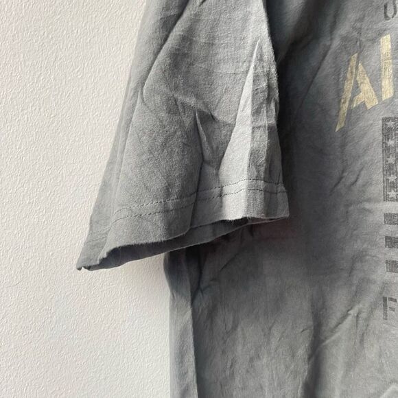 Bayside The True American Men's Graphic Tee US Air Force T-Shirt Casual Gray - Picture 7 of 7
